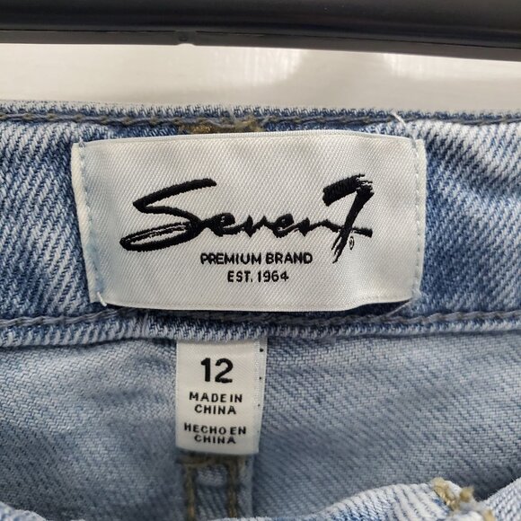 Seven7 90's Straight Jean Women's Light Wash High Rise Relaxed Denim NWT Size 12 - Picture 4 of 8